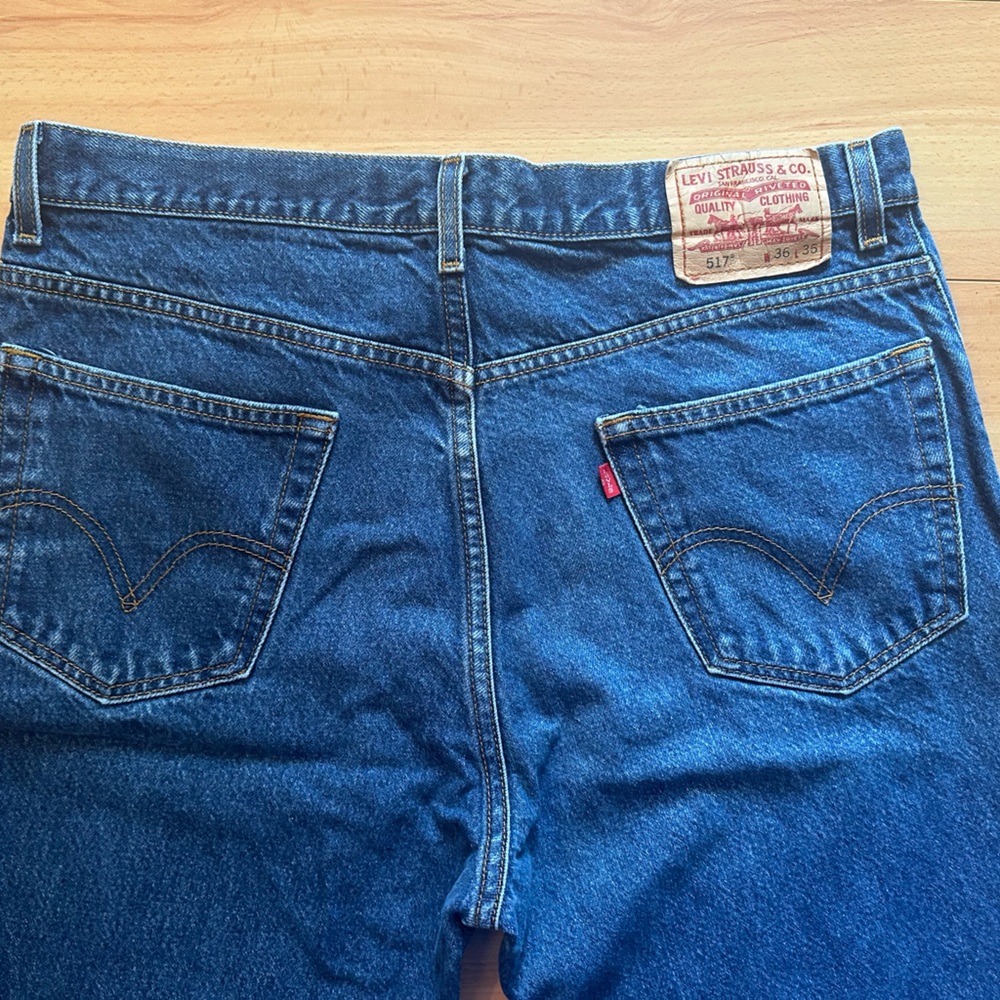 Levi's 517 36x36 Men's Bootcut Jeans - Classic Blue denim Levi Strauss & Co - Picture 12 of 15